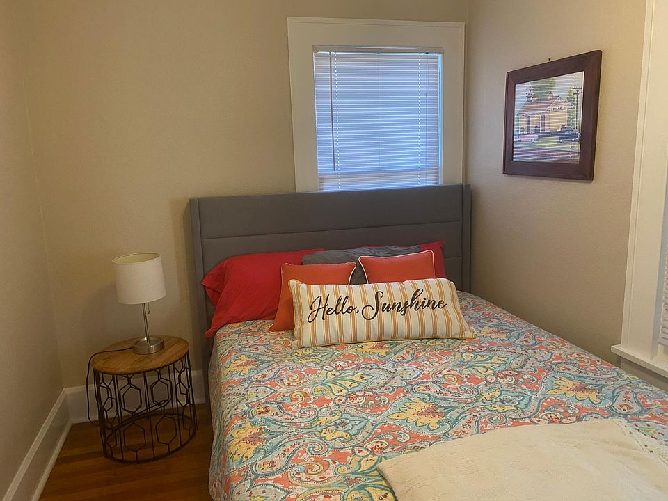 Master bedroom has a queen bed, and closet space