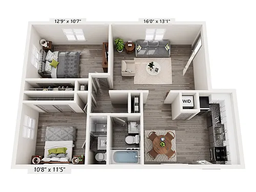 Floor plan 2 Bedroom A