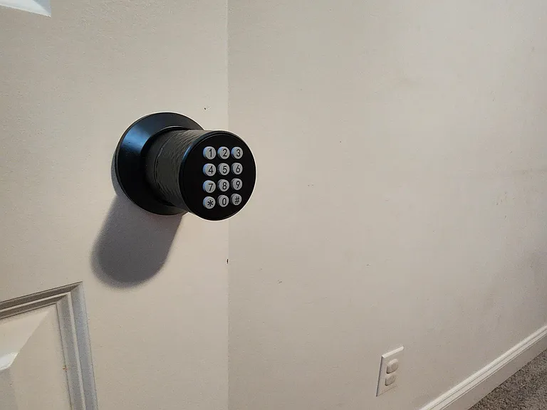 Keyless, coded locks on doors