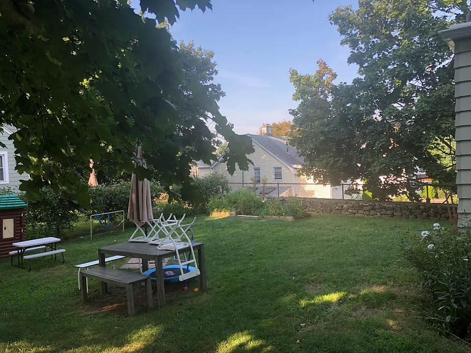 Large private backyard