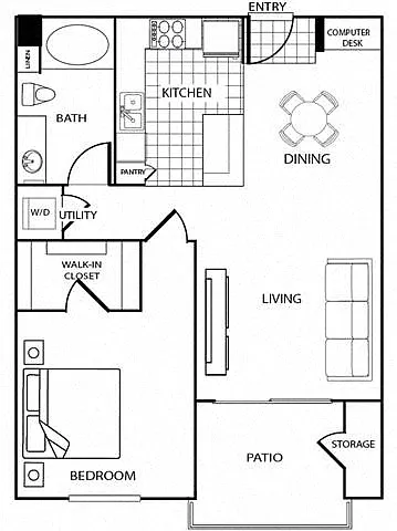 Floor plan Main Top Island