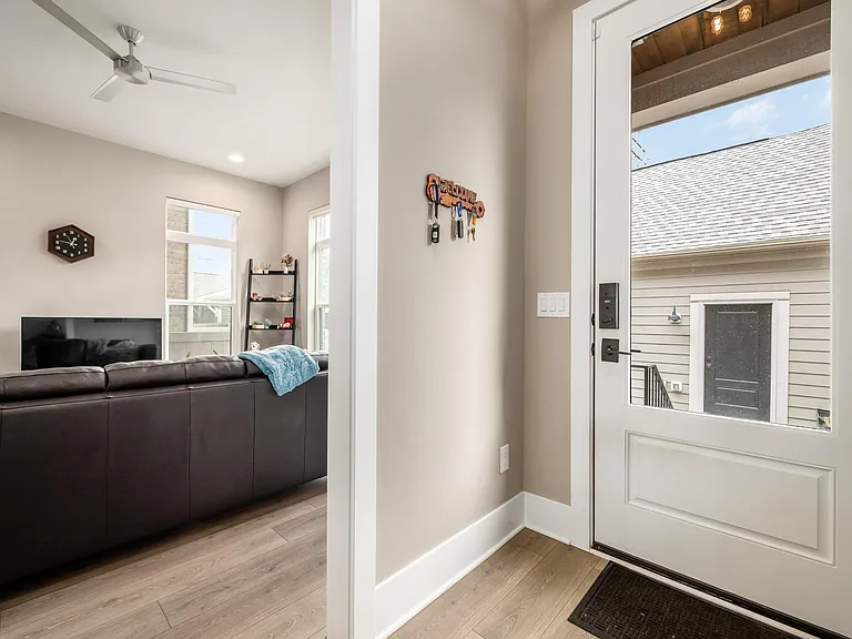 Mud room, looking into back yard