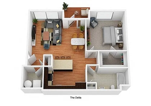 Floor plan The Delta (Renovated)
