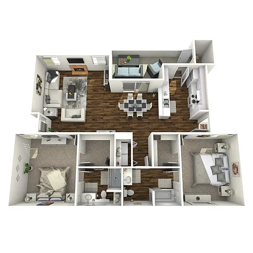 Floor plan 2 Bed 2 Bath