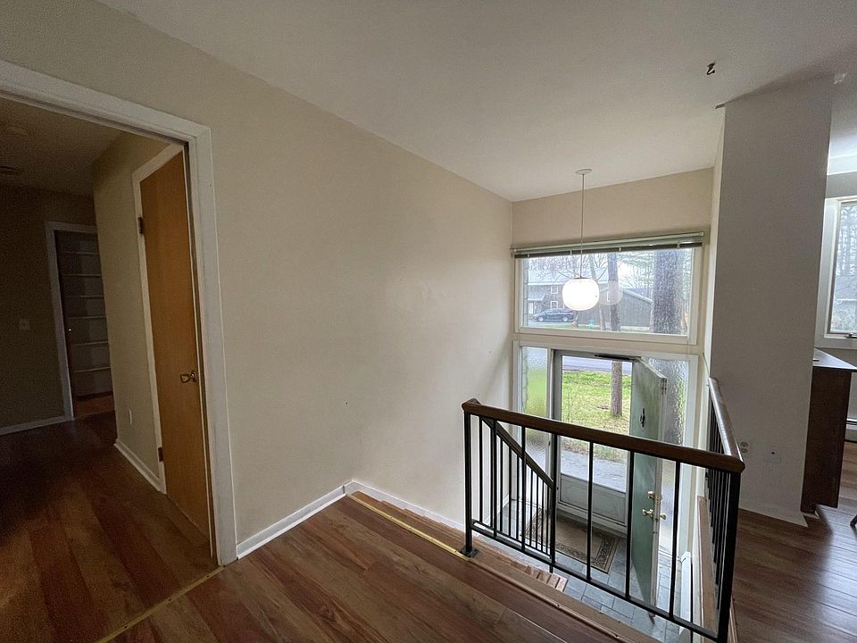 Main entrance stairs leading to the upper level