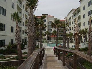 View of Courtyard from dune walkover