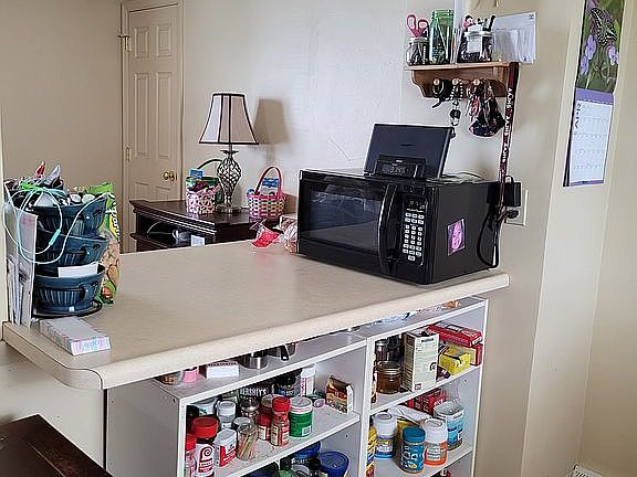Kitchen into dining room