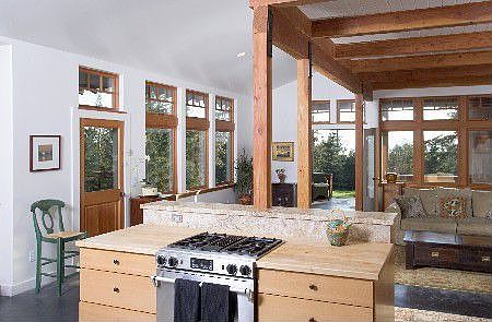 Another view of the kitchen looking into the great room.