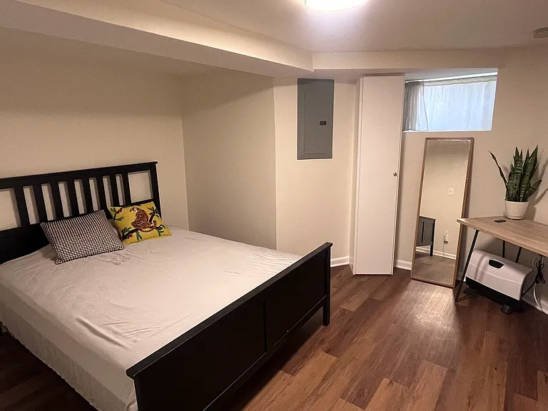 Not pictured here is the office chair and the tower fan, both of which are in this room