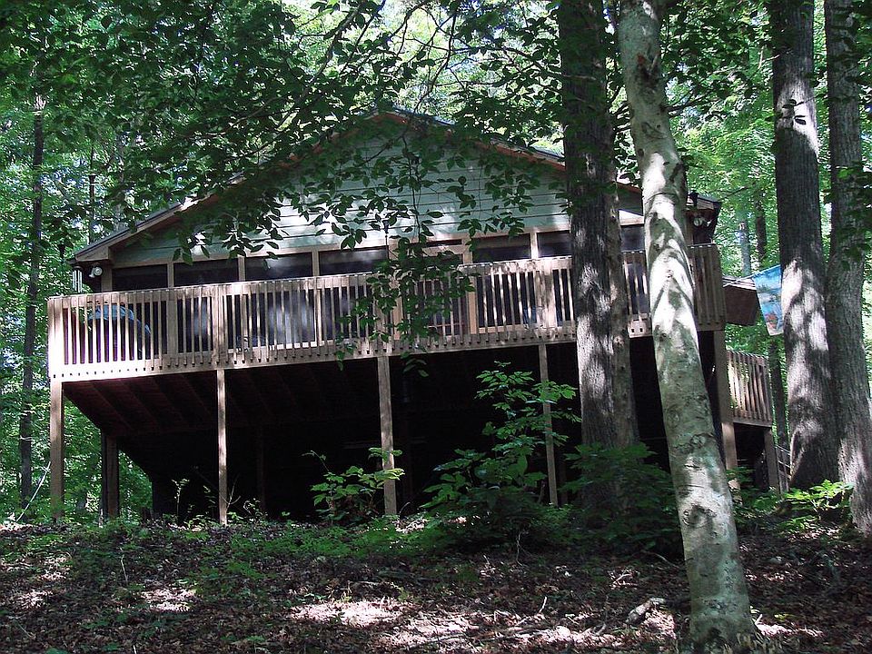View from stairs to lake