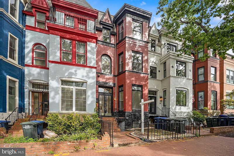 Large Burgandy & Black Victorian House