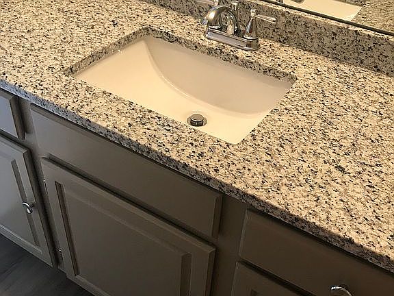 New granite in guest bath 