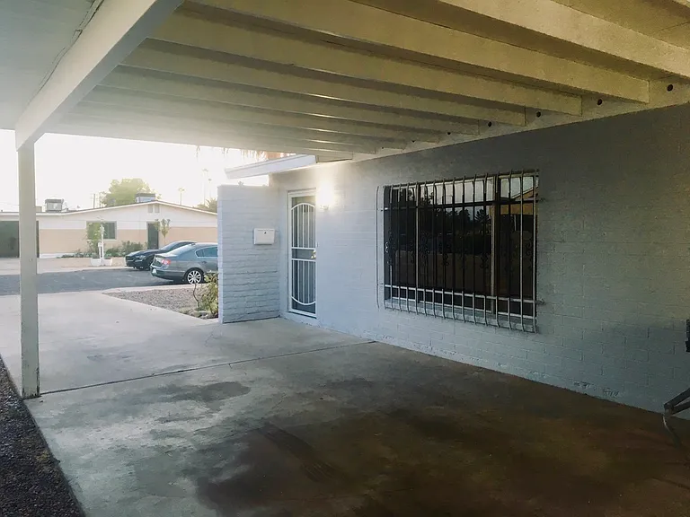 Carport front door & living room window