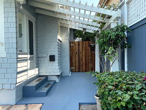 This is the side entrance to the house from the street.
