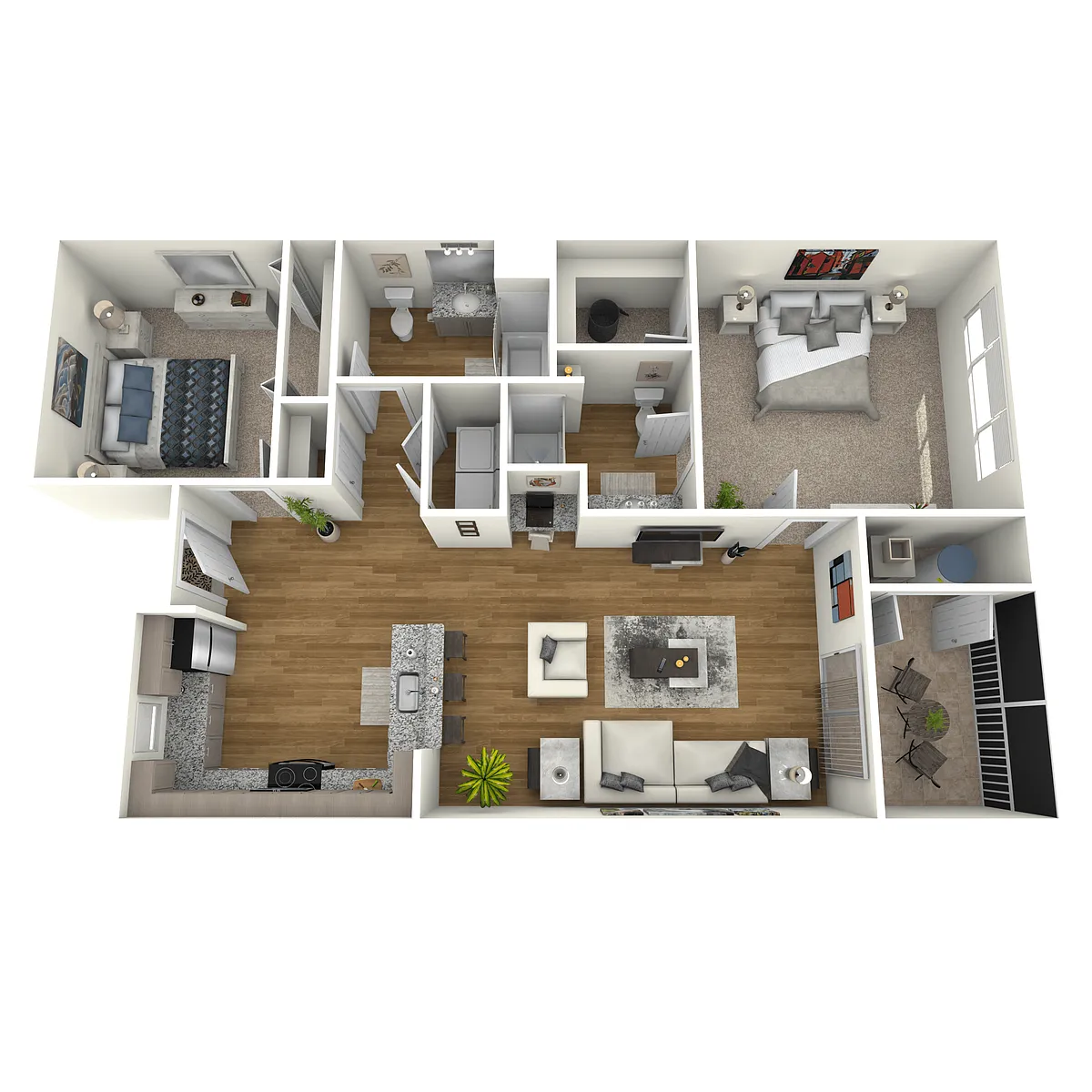 Floor plan 2 BED VILLA