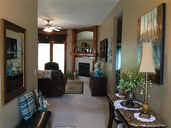 Walking in front door.