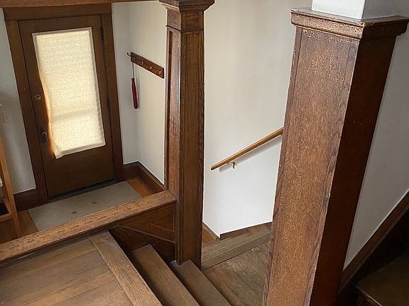 Large, Private Front Door Entryway and Mudroom to Upstairs apartment.