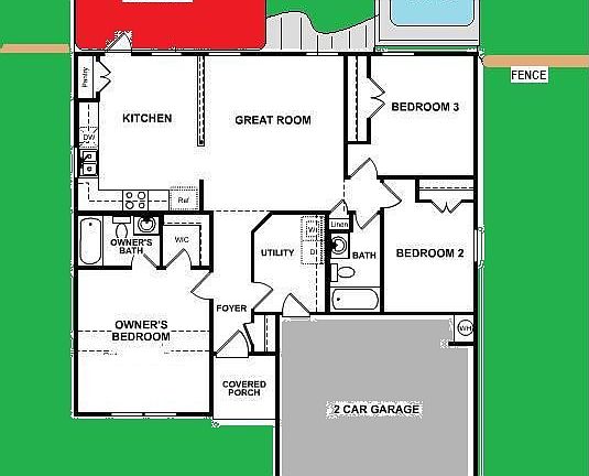 Split Bedroom Floorplan