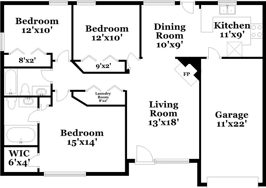 3 bed, 2.0 bath, 1275 sqft, $1,930 — Photo 2