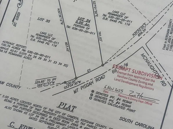 Mount Pisgah Rd, Kershaw, SC 29067