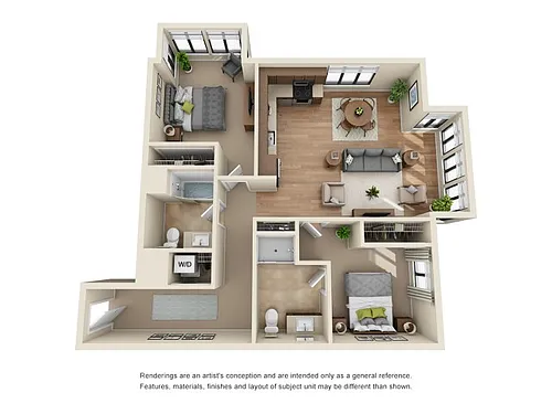 Floor plan B2 - Renovated