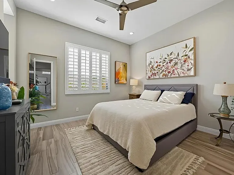 Suite 2 has a Queen bed and reach-in closet.