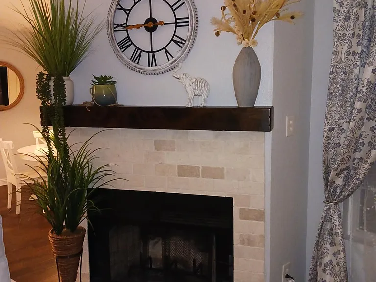 Living room fireplace
