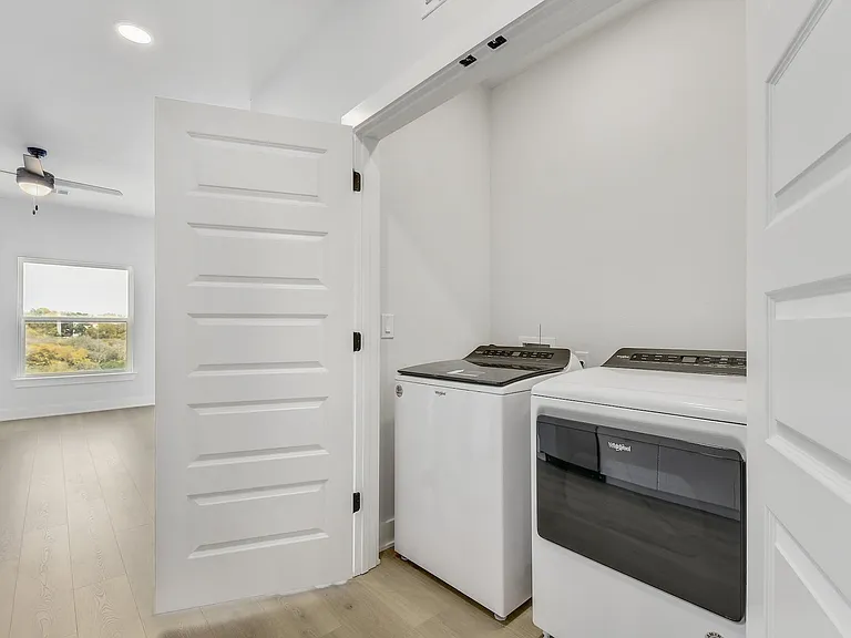 In unit, full size washer and dryer