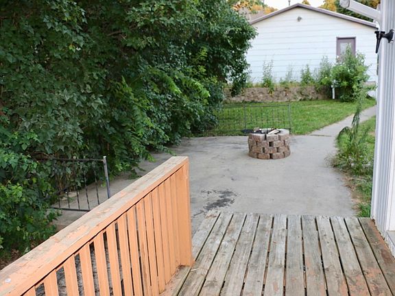 Back Entry, fire pit & garage