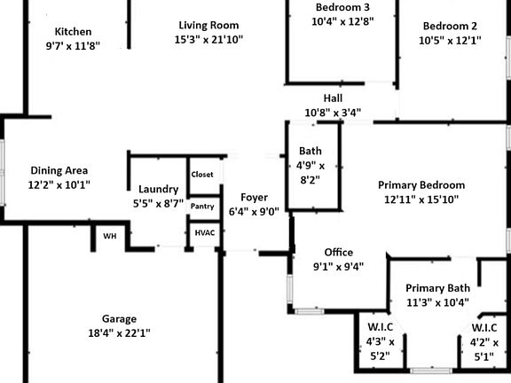 Floor plan of the house
