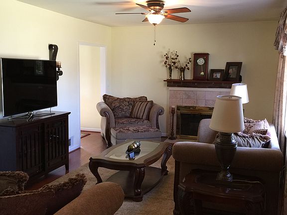Living room with fireplace
