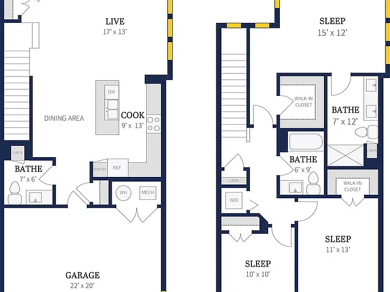 Floor Plan 3T | Arrabelle Apartments | Apartments in Cedarburg, WI Floor Plan 3T | Arrabelle Apartments | Apartments in Cedarburg, WI