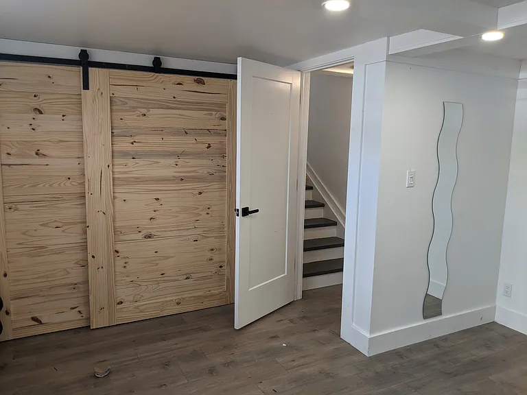 Basement includes additional storage.