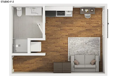 Floor plan Studio F