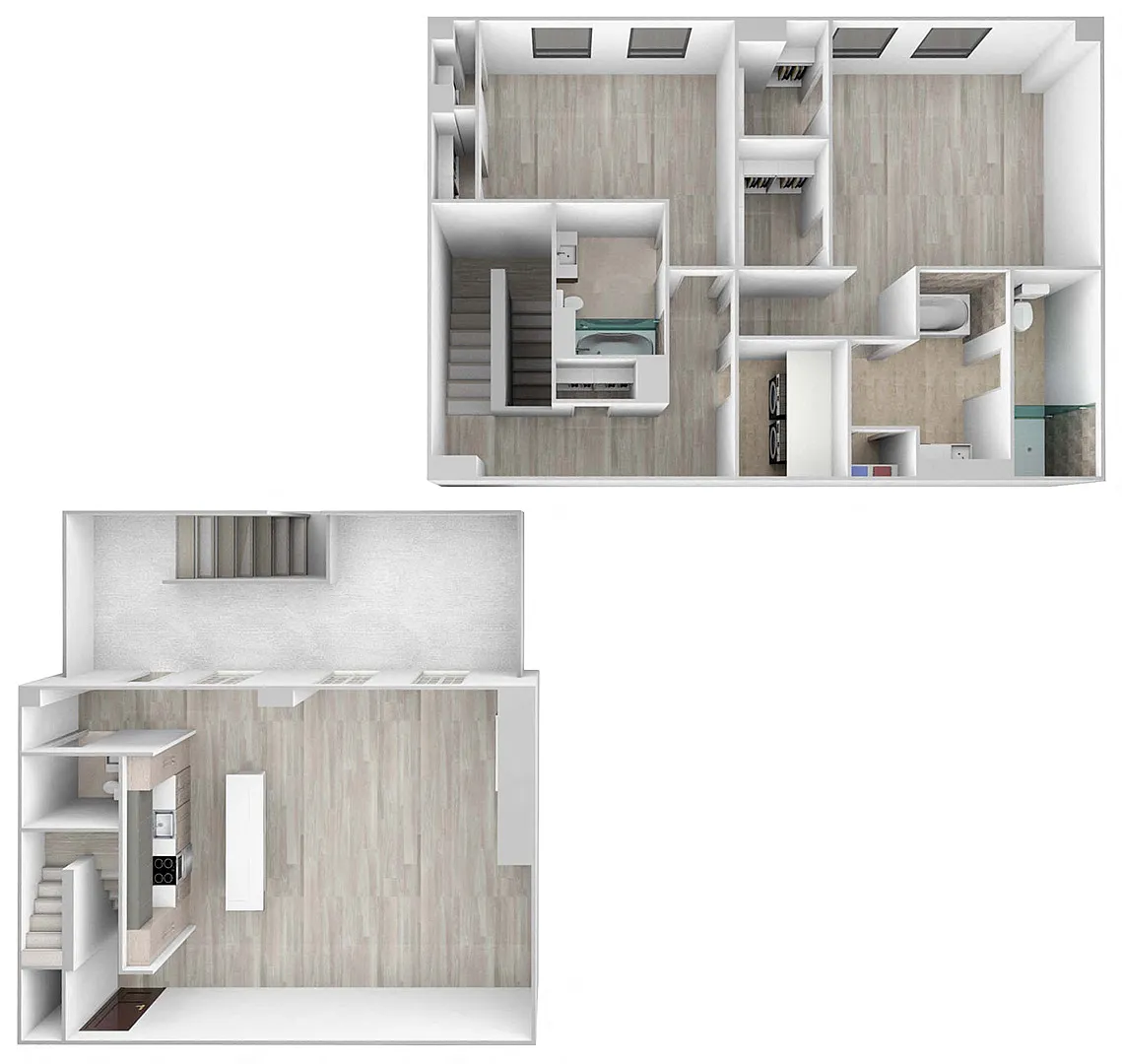 Floor plan 71 E. Banks St. (2BR/2.5BA)