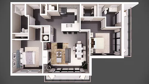 Floor plan 2BR/2BA