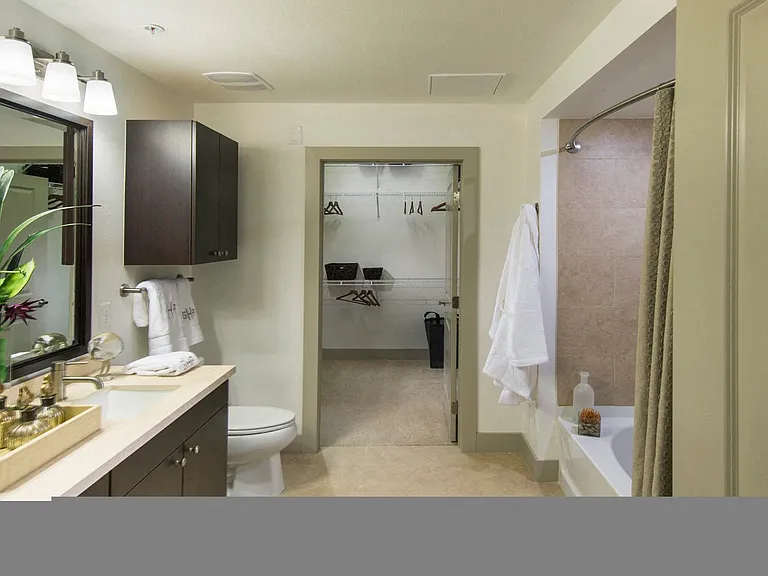 Generous walk in and linen closets