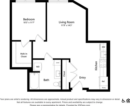 A4.3 | 1x1 | 698 sq ft A4.3 | 1x1 | 698 sq ft