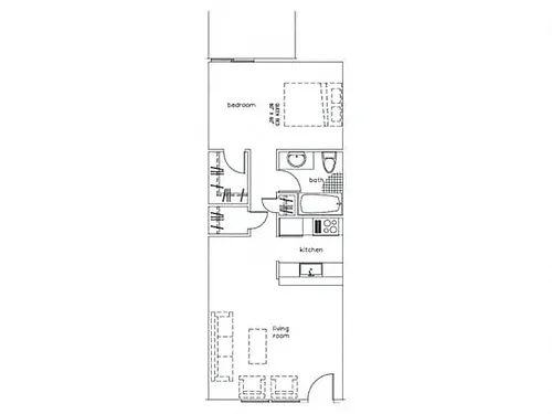 Floor plan 1x1R-640