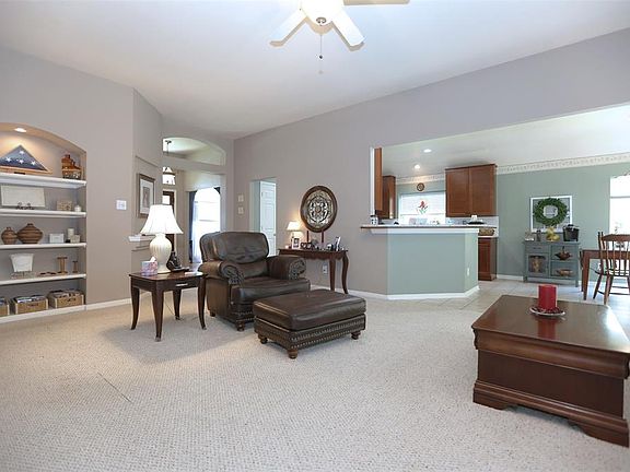 Open concept living room and kitchen.