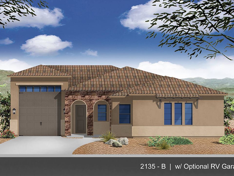 Elevation B w Optional RV Garage