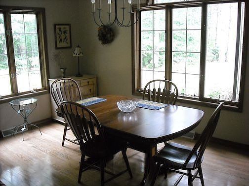 Dining room overlooking front yard