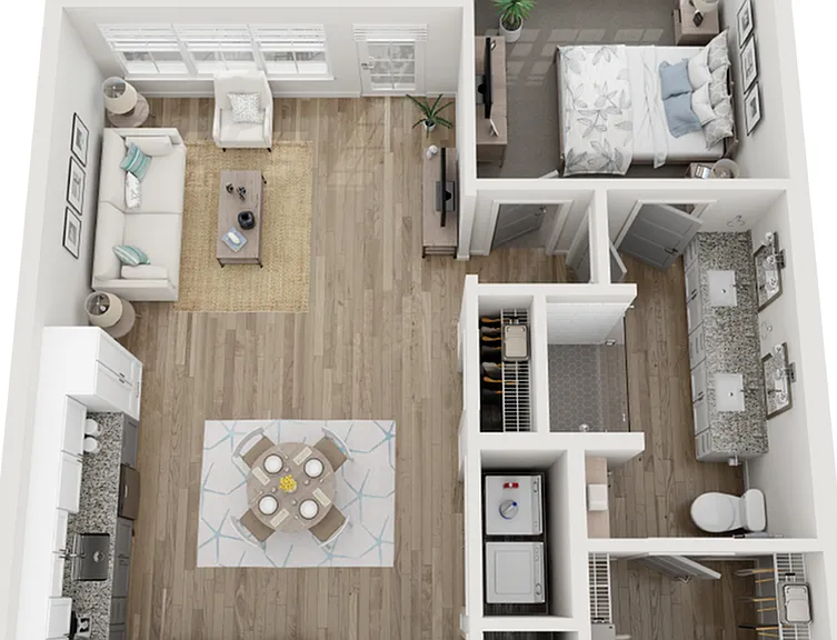 The Egret | 821 SF | 1 BR/1BA Apartment The Egret | 821 SF | 1 BR/1BA Apartment