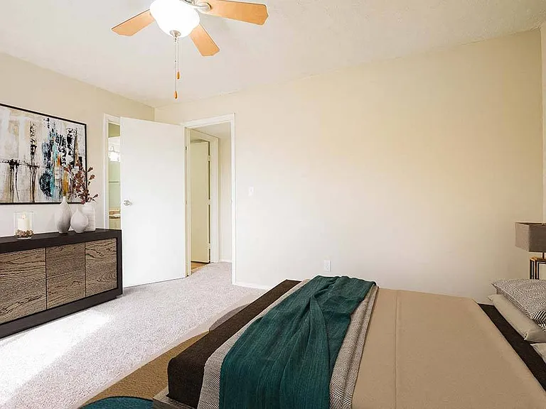 Large Bedroom with Overhead Light