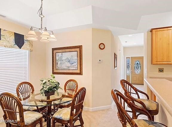 Dining area and kitchen counter