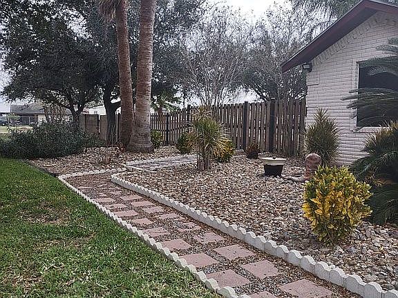 Walk way to back yard