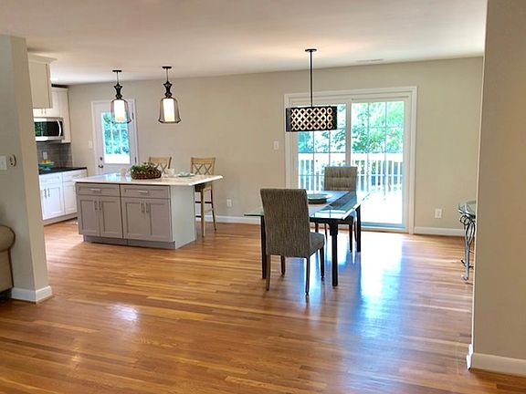Open dining room-kitchen. 