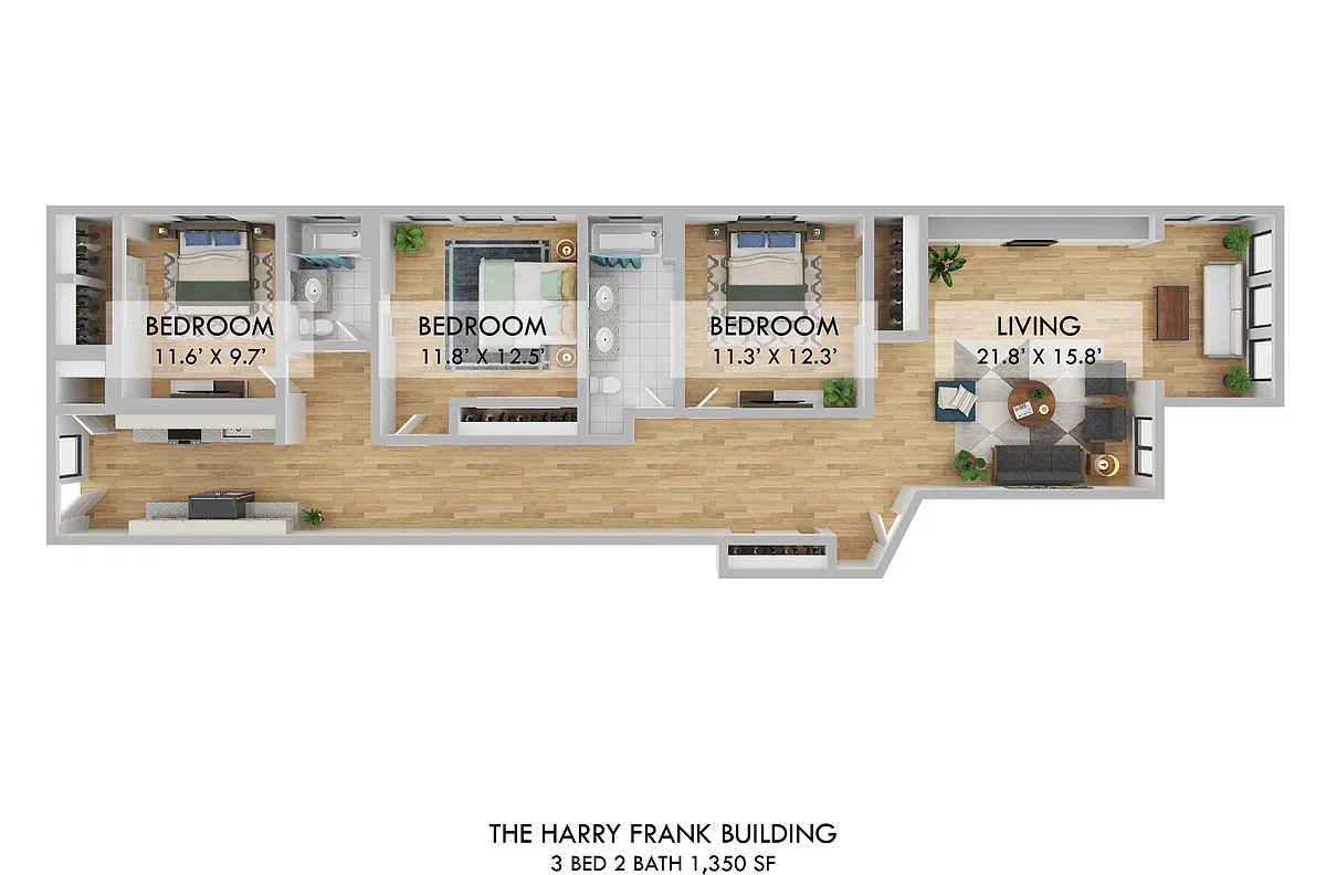 Floor plan Three Bedroom