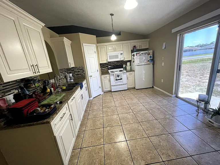 Kitchen and sliding door
