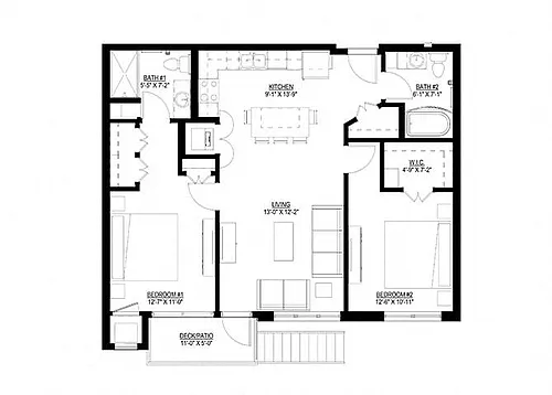Floor plan Two Bedroom C